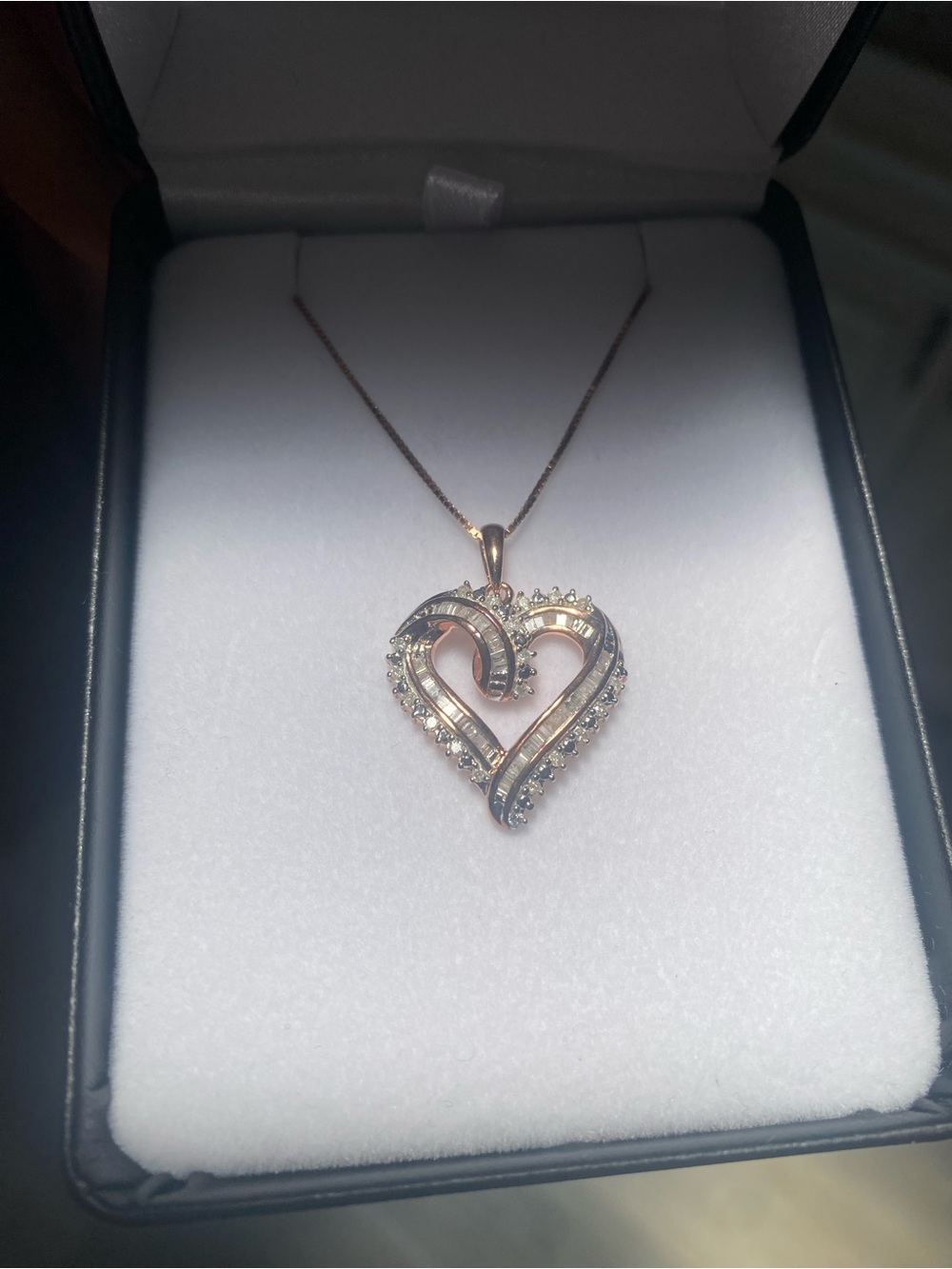 Sterling Silver 1/2 ct. t.w. Diamond Miracle Set Heart Pendant